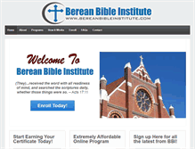 Tablet Screenshot of bereanbibleinstitute.com